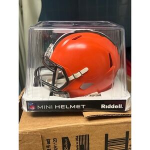 Cleveland Browns Riddell Speed Mini Helmet NFL Football Collectible Display Case